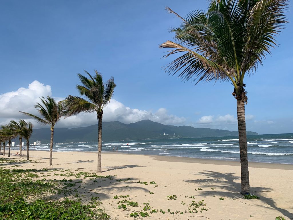 Windswept beach in Da Nang, Vietnam